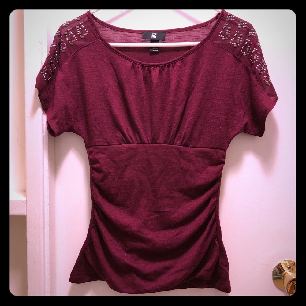 IZ Byer Ruched Waist Top